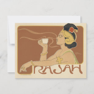 Vintages Jugendstil-Café Rajah, Lady mit Kaffee