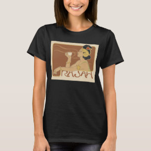Vintages Jugendstil-Café Rajah, Lady mit Kaffee T-Shirt