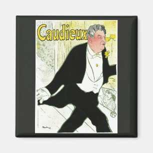 Vintages Jugendstil, Caudieux von Toulouse Lautrec Magnet