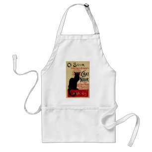 Vintages Jugendstil, Ce Soir Chat Noir Black Cat Schürze