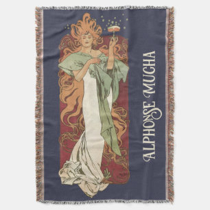 Vintages Jugendstil, Champagner von Alphonse Mucha Decke