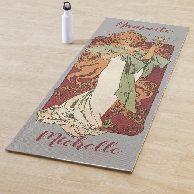 Vintages Jugendstil, Champagner von Alphonse Mucha Yogamatte (Beispiel)