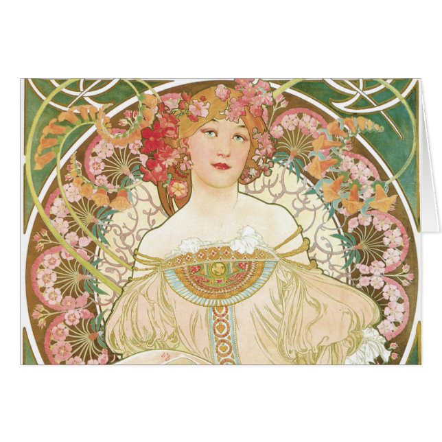 Vintages Jugendstil, Champenois von Alphonse Mucha (Vorderseite (Horizontal))