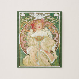 Vintages Jugendstil, Champenois von Alphonse Mucha Puzzle