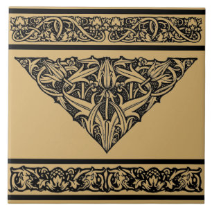 Vintages Jugendstil-Design Fliese