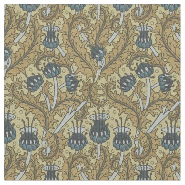 Vintages Jugendstil-Design Muster 2 von Milesi Stoff (Nahaufnahme)