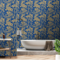 Vintages Jugendstil-Fisch- und Algenmuster