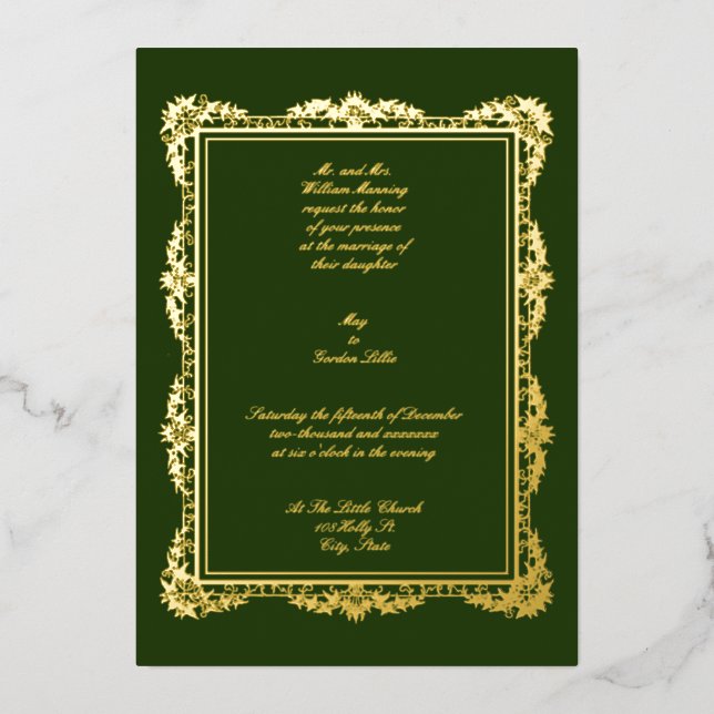 Vintages Jugendstil Frische Pasta machen Folieneinladung (Vorderseite)