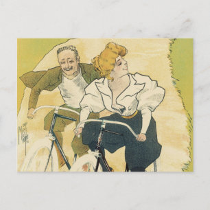 Vintages Jugendstil, Gladiatorräder Postkarte