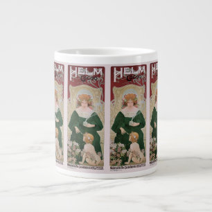 Vintages Jugendstil Helm Kacao von Privat Livemont Jumbo-Tasse