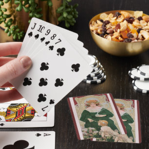 Vintages Jugendstil Helm Kacao von Privat Livemont Spielkarten