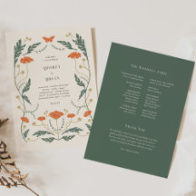 Vintages Jugendstil-Hochzeitsprogramm