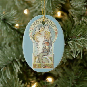 Vintages Jugendstil, Holland Levens Verzekering Keramik Ornament