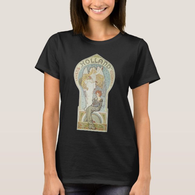 Vintages Jugendstil, Holland Levensverzekering T-Shirt (Vorderseite)