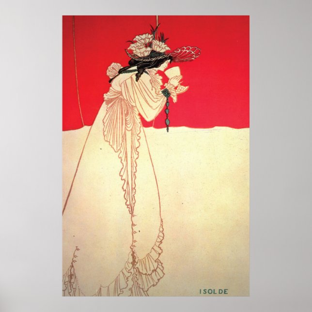 Vintages Jugendstil ~ Isolation von Beardsley Poster (Vorne)