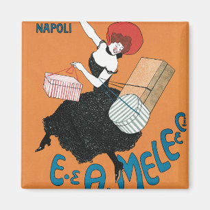 Vintages Jugendstil, italienische Frauenmode Magnet