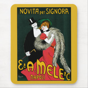 Vintages Jugendstil, italienische Mode-Liebe Roman Mousepad