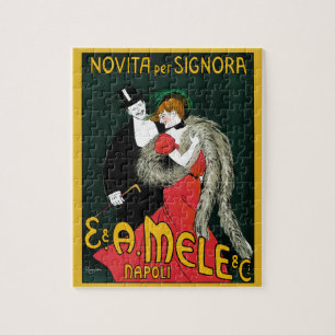 Vintages Jugendstil, italienische Mode-Liebe Roman Puzzle