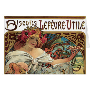 Vintages Jugendstil, Kekse von Alphonse Mucha