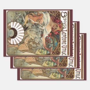 Vintages Jugendstil, Kekse von Alphonse Mucha Geschenkpapier Set