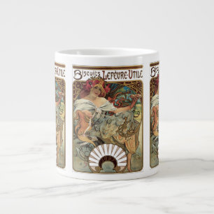 Vintages Jugendstil, Kekse von Alphonse Mucha Jumbo-Tasse