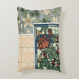 Vintages Jugendstil, Kolumbus Aquilegii-Blume Dekokissen