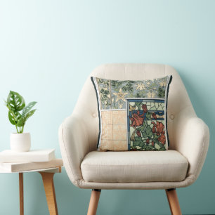 Vintages Jugendstil, Kolumbus Aquilegii-Blume Kissen