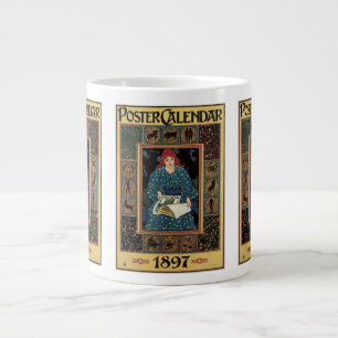 Vintages Jugendstil, Kunsthandwerkbuch Jumbo-Tasse