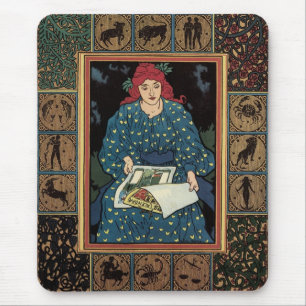 Vintages Jugendstil, Kunsthandwerkbuch Mousepad