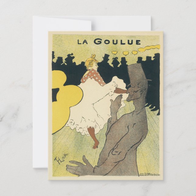 Vintages Jugendstil, La Goulue von Toulouse Lautre (Vorderseite)