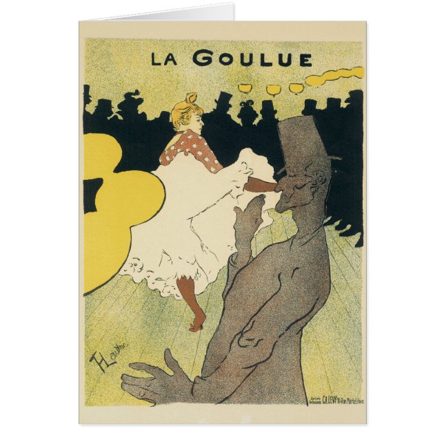 Vintages Jugendstil, La Goulue von Toulouse Lautre (Vorne)