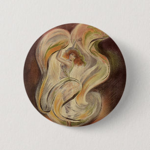 Vintages Jugendstil, La Loie Fuller Moderner Tänze Button