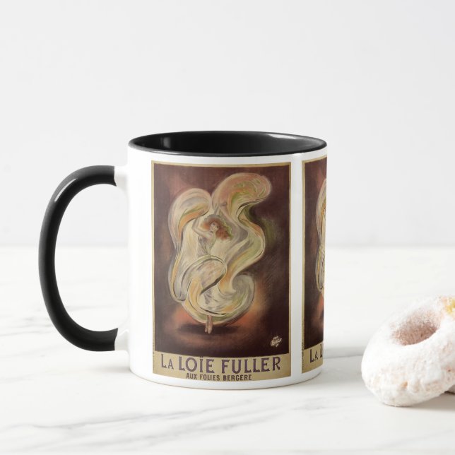 Vintages Jugendstil, La Loie Fuller Moderner Tänze Tasse (Mit Donut)
