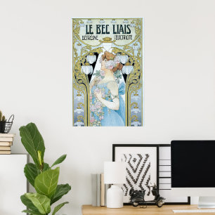Vintages Jugendstil Le Bec Liais, Privat Livemont Poster
