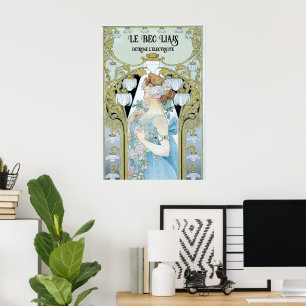 Vintages Jugendstil Le Bec Liais, Privat Livemont Poster