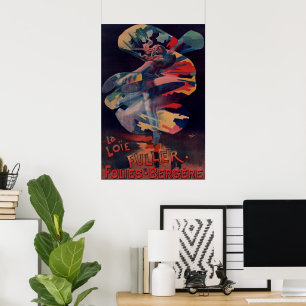 Vintages Jugendstil, Loie Fuller bei Folies Berger Poster