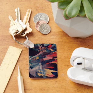 Vintages Jugendstil, Loie Fuller bei Folies Berger Schlüsselanhänger