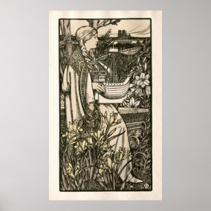 Vintages Jugendstil-Lutèce von Adolphe Giraldon Poster