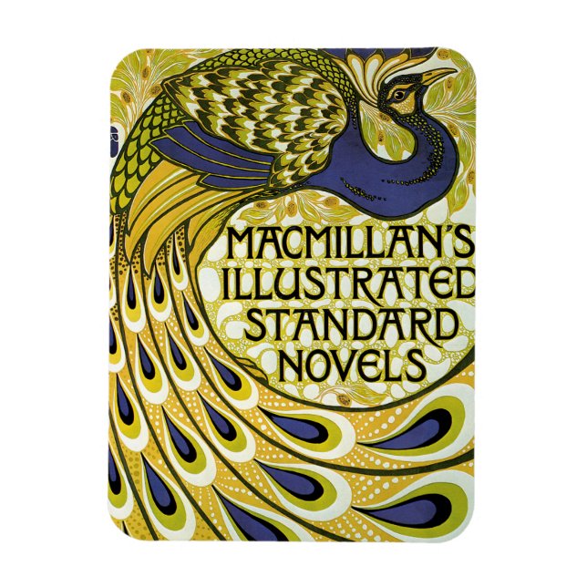 Vintages Jugendstil, Macmillans Pfauenfeder Magnet (Vertikal)