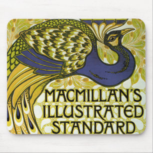 Vintages Jugendstil, Macmillans Pfauenfeder Mousepad
