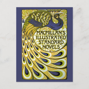 Vintages Jugendstil, Macmillans Pfauenfeder Postkarte