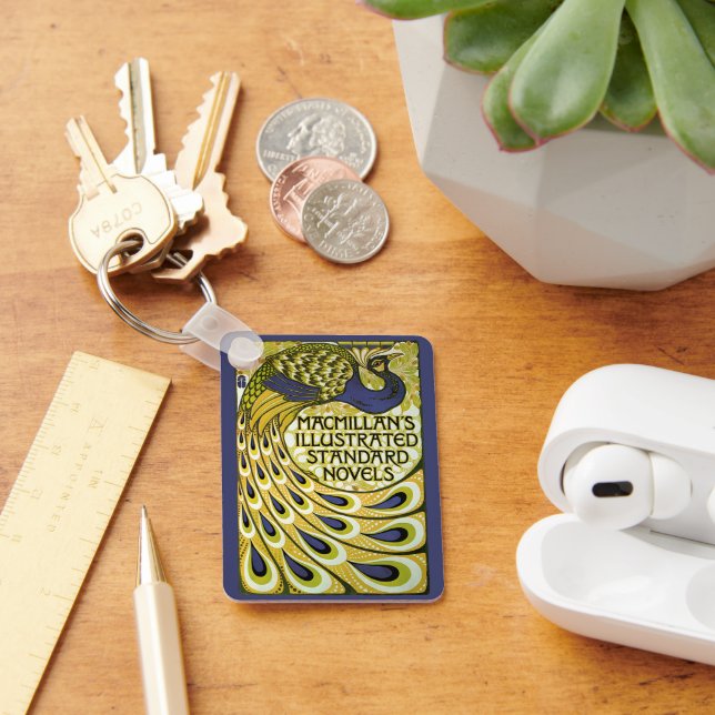 Vintages Jugendstil, Macmillans Pfauenfeder Schlüsselanhänger (Schreibtisch)