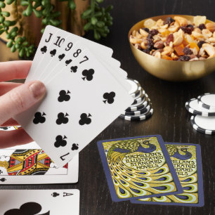 Vintages Jugendstil, Macmillans Pfauenfeder Spielkarten