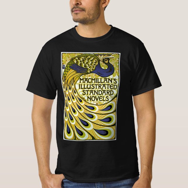 Vintages Jugendstil, Macmillans Pfauenfeder T-Shirt (Vorderseite)