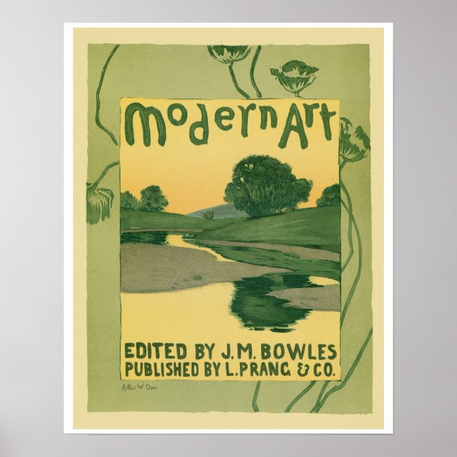 Vintages Jugendstil Moderne Kunst Poster (Vorne)