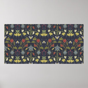 Vintages Jugendstil-Muster. Art Nouveau. aquilegi Poster