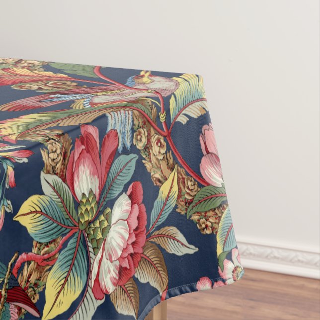 Vintages Jugendstil-Muster für tropische Parrots Tischdecke (Beispiel)