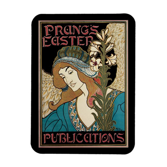 Vintages Jugendstil, Prang's Osterveröffentlichung Magnet (Vertikal)