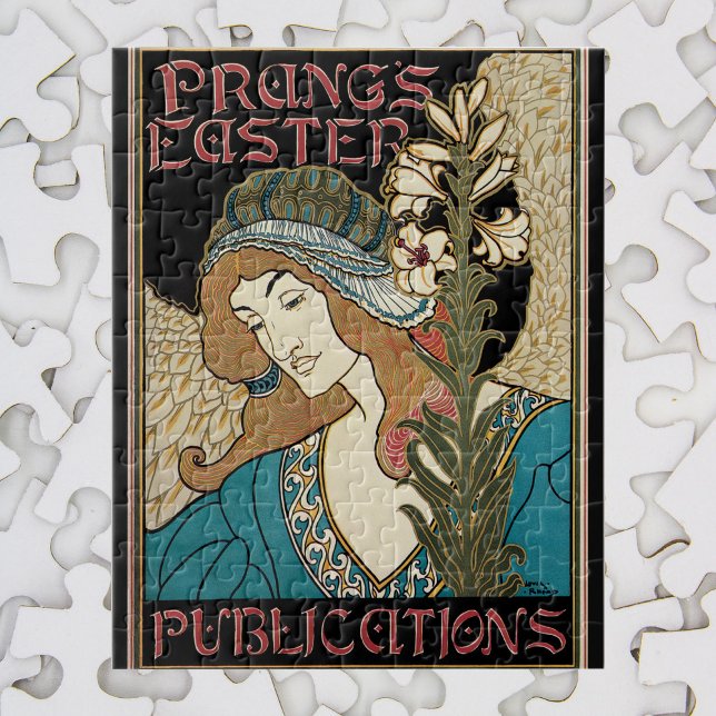 Vintages Jugendstil, Prangs Osterveröffentlichunge Puzzle (Von Creator hochgeladen)