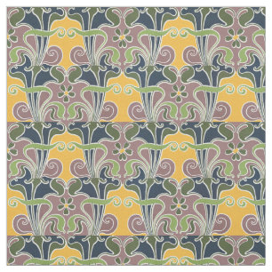 Vintages Jugendstil-Psychedelic-Muster Stoff